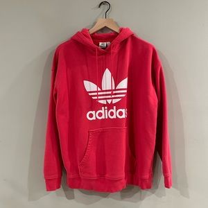 Pink Adidas classic treffoil hoodie - size M